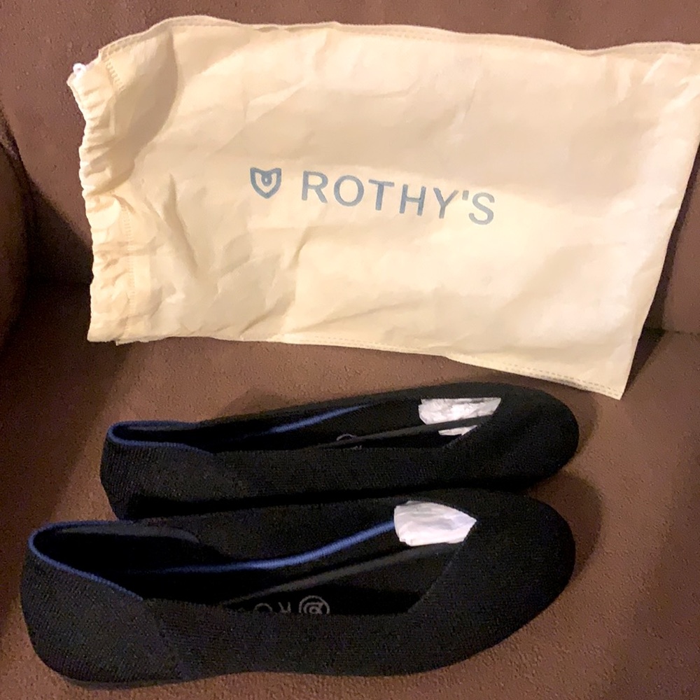 Rothy’s The Flat black solid. Size 9.5 new in bag